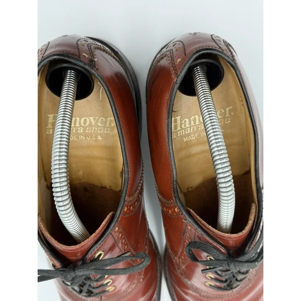 Vintage Hanover 2183 Shell Cordovan Saddle Oxford Shoes Men's 10 B/AA USA Made